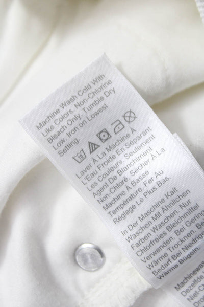 J Crew Womens White Straight Pants Cotton Blend Low Rise Size 26