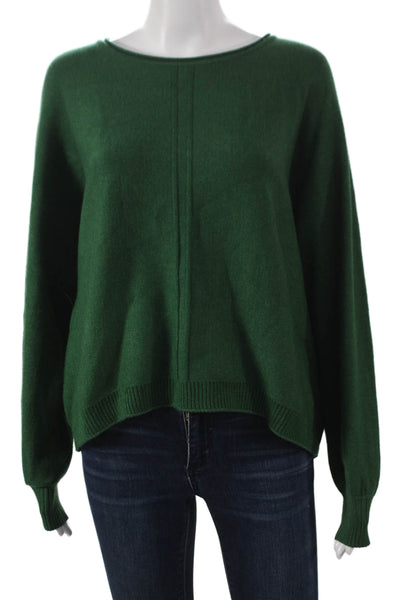 Zenana Outfitters Women Green Pullover Sweater Long Sleeve Size S