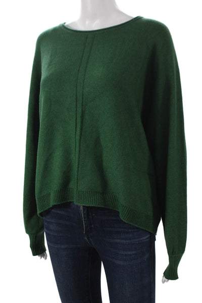 Zenana Outfitters Women Green Pullover Sweater Long Sleeve Size S
