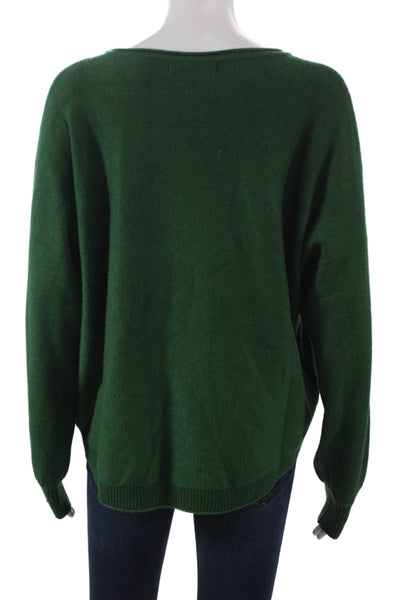 Zenana Outfitters Women Green Pullover Sweater Long Sleeve Size S
