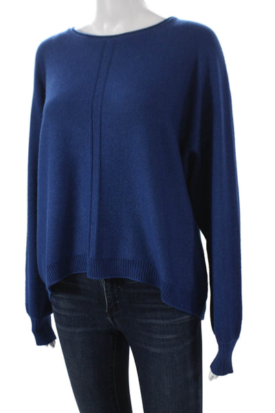 Zenana Outfitters Womens Blue Boatneck Sweater Longsleeve Viscose Size S