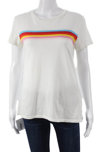 Levis Womens Basic Striped Crew Neck Short Sleeve 100% Cotton T-Shirt Size S