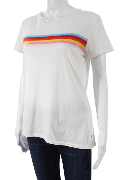 Levis Womens Basic Striped Crew Neck Short Sleeve 100% Cotton T-Shirt Size S
