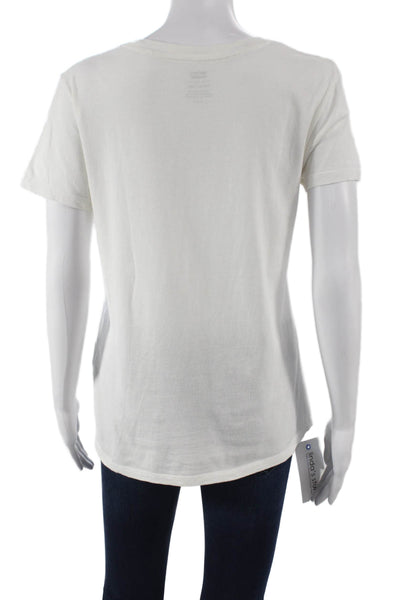 Levis Womens Basic Striped Crew Neck Short Sleeve 100% Cotton T-Shirt Size S