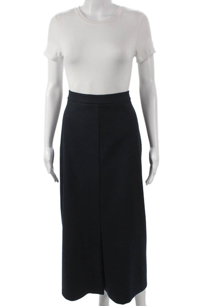 Celina's Womens Straight Pencil Skirt Black Midi Zip Polyester Size 46