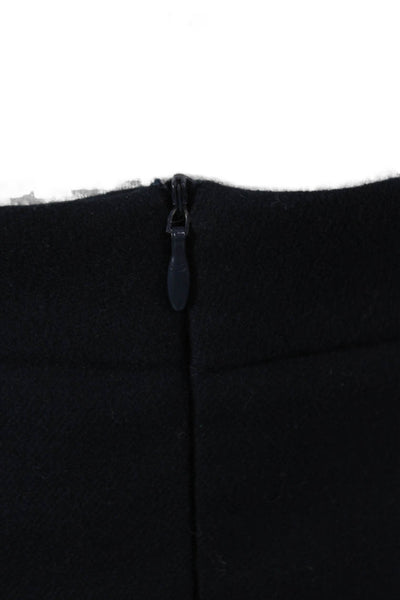 Celina's Womens Straight Pencil Skirt Black Midi Zip Polyester Size 46