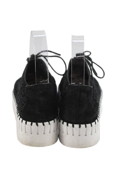 Silent D Womens Suede Lace Up Low Top Sneakers Black Size 39 9