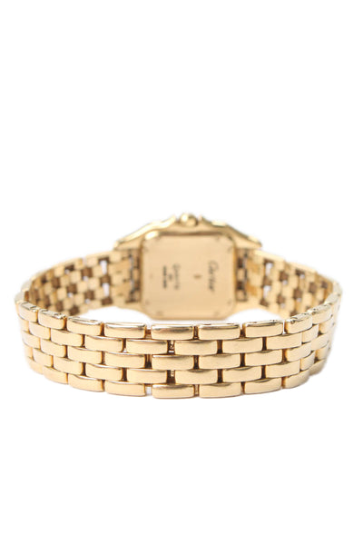 Cartier Womens Panthere Diamond Watch 18k Yellow Gold Quartz 70g