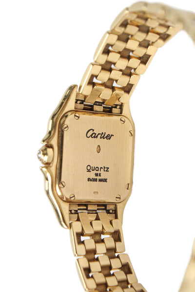 Cartier Womens Panthere Diamond Watch 18k Yellow Gold Quartz 70g