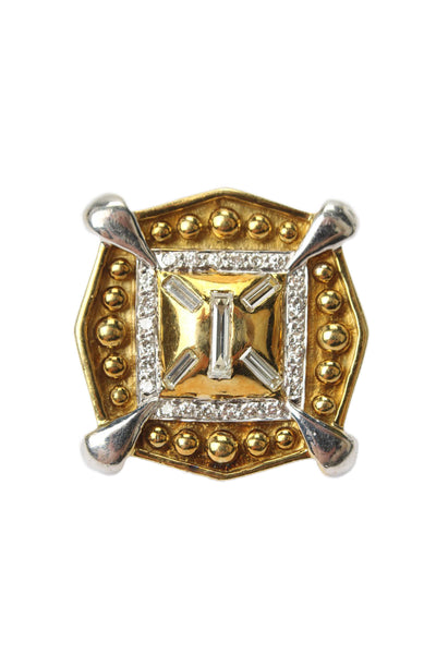 Designer Womens Vintage 14k Yellow Gold 2.20cts 58 Natural Diamond Earring 39g