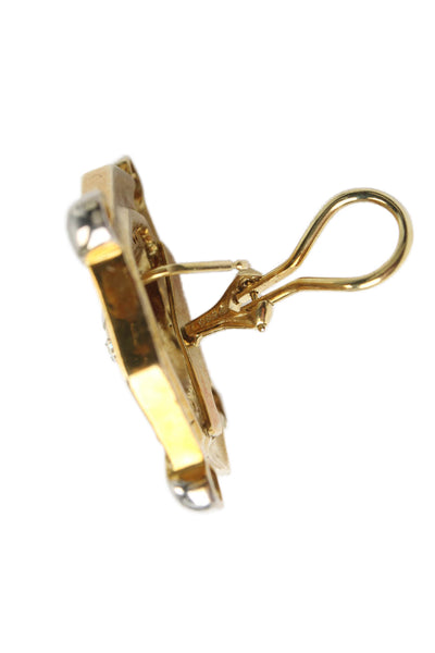 Designer Womens Vintage 14k Yellow Gold 2.20cts 58 Natural Diamond Earring 39g