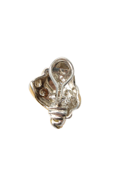 Designer Women Vintage 14k White Yellow Gold 2.80cts Natural Diamond Earring 21g