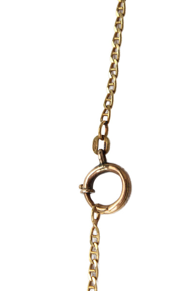Balestra Womens Vintage 18K Y Gold Multigemstone Necklace 20.5" 9.7g
