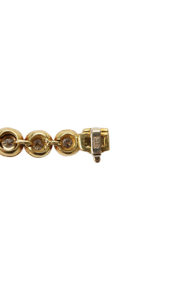 GIA Womens Natural Diamond Tennis Bracelet 18K Yellow Gold 5.5cts 27g
