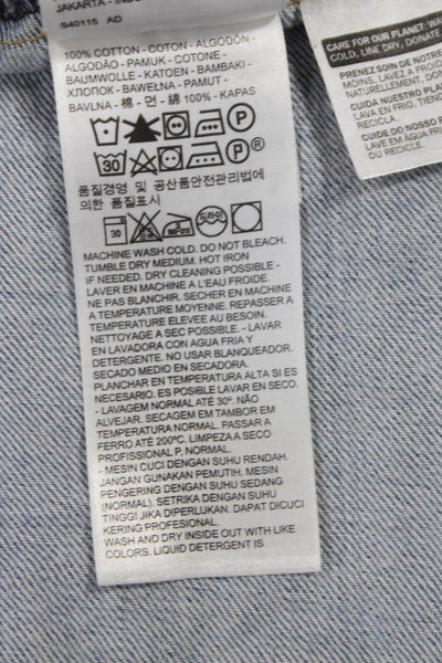 Levi's Womens Basic Jacket Blue Cotton Long Sleeve Button Size S