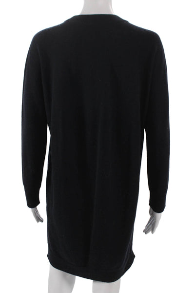 COS Women Sweater Dress Black Wool Crew Neck Long Sleeve Size XS