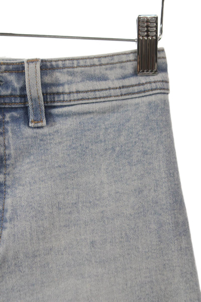 Pistola Womens Wide-Leg Jeans Blue High Rise Cotton Petite Size 24