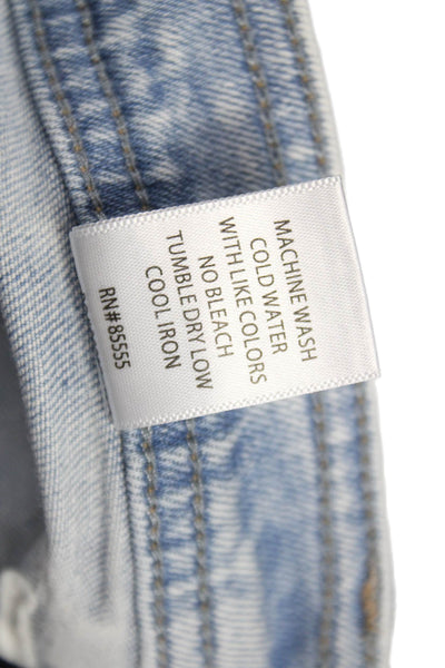 Pistola Womens Wide-Leg Jeans Blue High Rise Cotton Petite Size 24