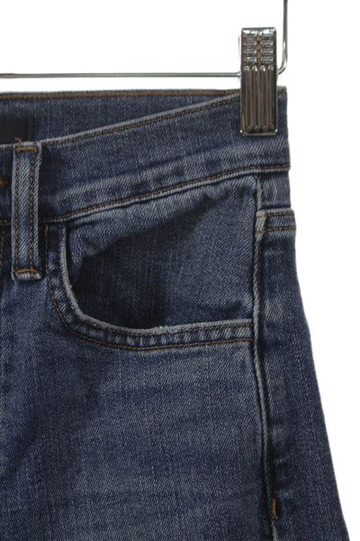 Joes Womens Wide-Leg Jeans Blue High Rise Cotton Blend Button Size 24