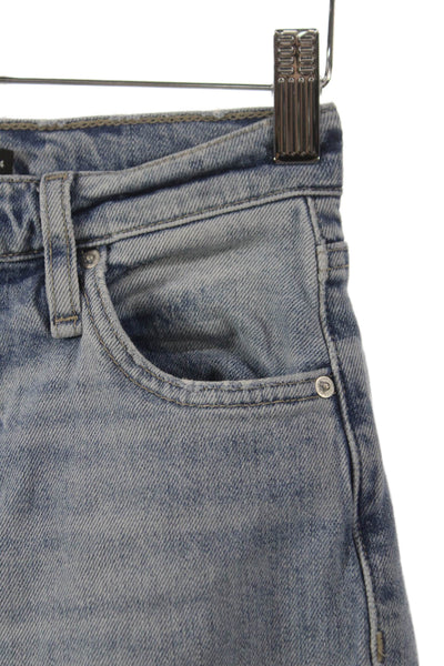 Hudson Women Straight Jeans Blue Cotton High Rise Size 24