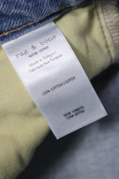 Rag & Bone Womens Straight Jeans Blue Size 24