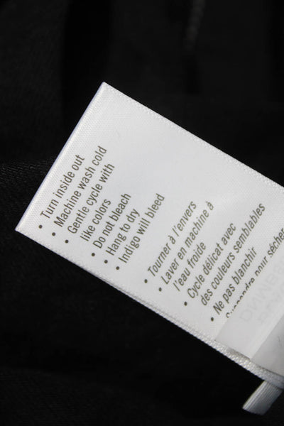 Paige Women Wide Leg Jeans Black High Rise Cotton Inseam 28 Size 24