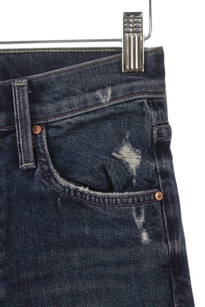 Mother Superior Womens Straight Jeans Blue High Rise Cotton Blend Size 24