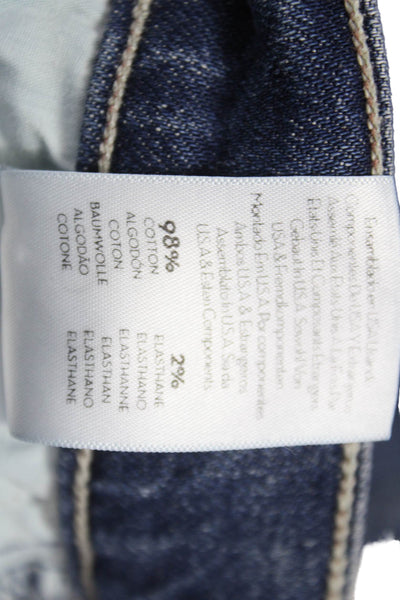 Mother Superior Womens Straight Jeans Blue High Rise Cotton Blend Size 24
