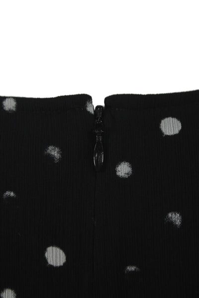Point Sur Womens Fit & Flare V Neck Long Sleeve Black Dress Zip Size 4