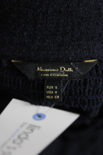 Massimo Dutti Womens Shirt Dress Blue Button Long Sleeve Midi Viscose Size S