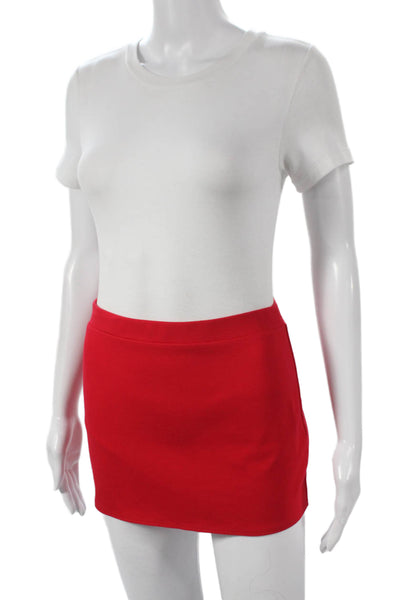 Lovers + Friends Womens Red Straight Pencil Skirt Pull On 60% Viscose Size XS