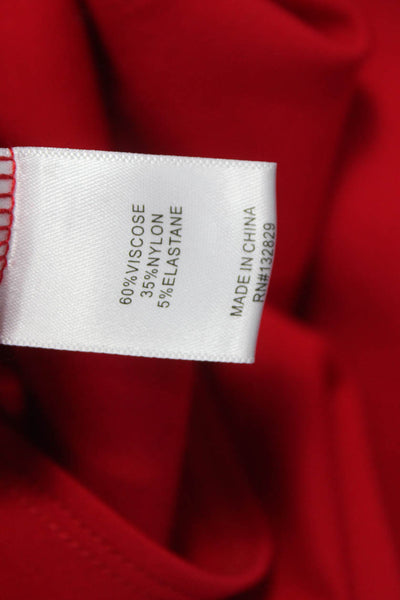 Lovers + Friends Womens Red Straight Pencil Skirt Pull On 60% Viscose Size XS