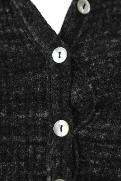 Lovers + Friends Womens Gray Flecked Button Long Sleeve Playsuit Size S