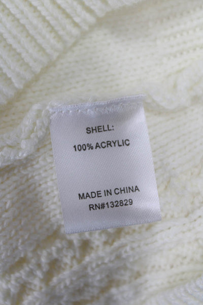 Majorelle Womens White Sweetheart Neck Pullover Sweater Size XS