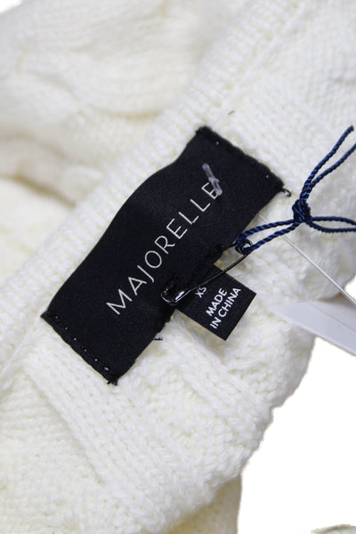 Majorelle Womens White Sweetheart Neck Pullover Sweater Size XS