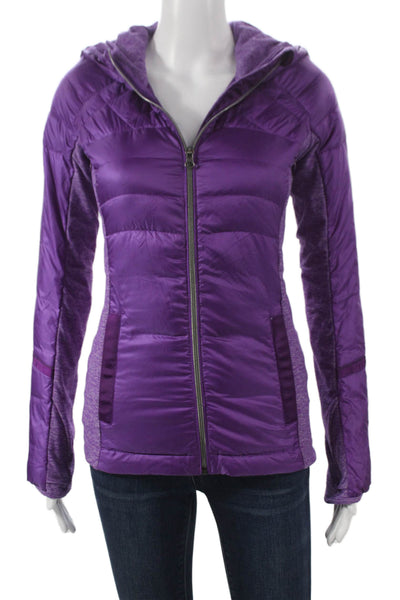 Lululemon Womens Basic Jacket Purple Polyester Zip Long Sleeve Size XS