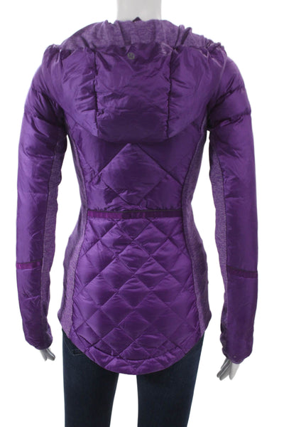 Lululemon Womens Basic Jacket Purple Polyester Zip Long Sleeve Size XS