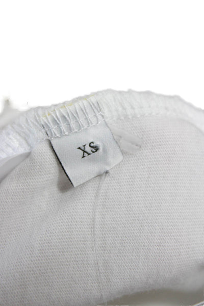 J.W. Anderson Womens White Basic Crew Neck Cotton Short Sleeve T-Shirt Size XS