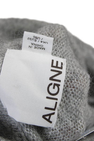 Aligne Womens Gray Collared Sweater Vest Size 0