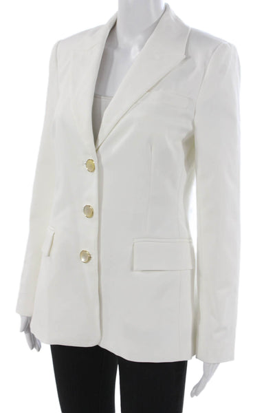 Ramy Brook Womens Blazer White Button Long Sleeve Size 0