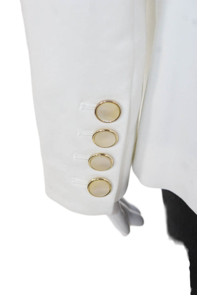 Ramy Brook Womens Blazer White Button Long Sleeve Size 0