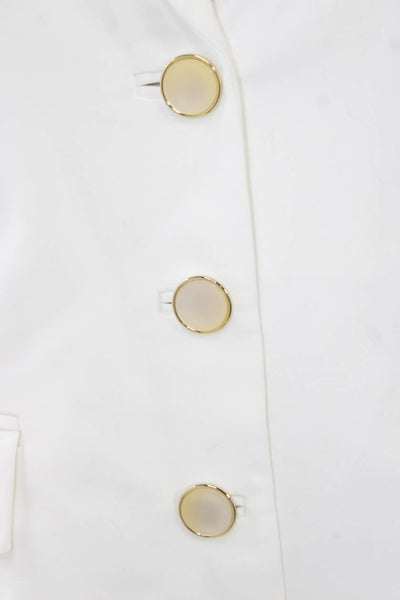 Ramy Brook Womens Blazer White Button Long Sleeve Size 0