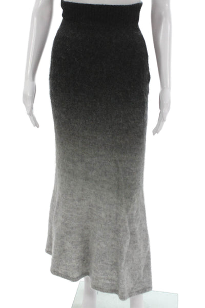 Aligne Womens Maxi Skirt Gray Ombre Polyamide Long Size 0