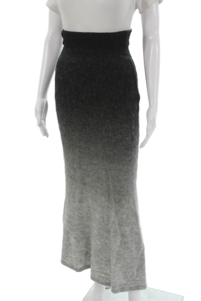 Aligne Womens Maxi Skirt Gray Ombre Polyamide Long Size 0