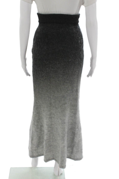Aligne Womens Maxi Skirt Gray Ombre Polyamide Long Size 0
