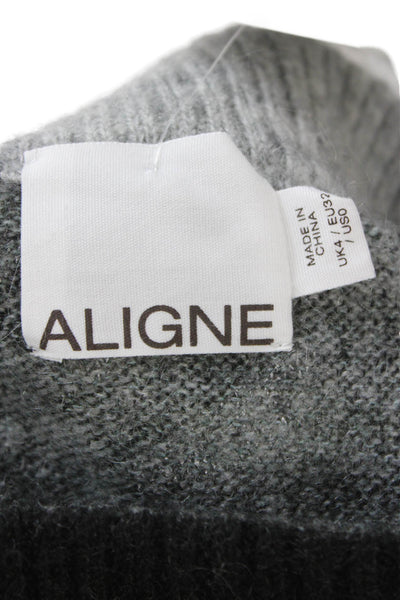 Aligne Womens Maxi Skirt Gray Ombre Polyamide Long Size 0