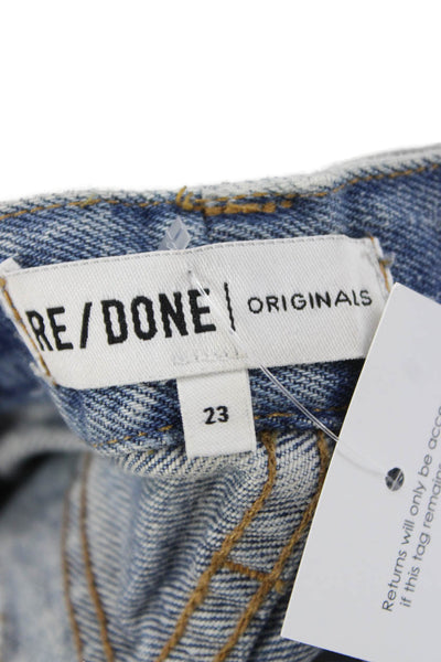 Re/Done Womens Straight Jeans Blue Mid Rise Size 23