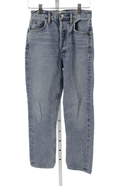 Agolde Womens Jeans Straight Mid Rise Blue Size 23