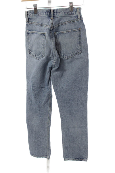 Agolde Womens Jeans Straight Mid Rise Blue Size 23