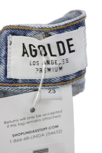 Agolde Womens Jeans Straight Mid Rise Blue Size 23